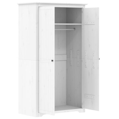 vidaXL Garderobe BODO hvit 99x53,5x173 cm heltre furu