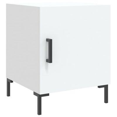 vidaXL Nattbord 2 stk hvit 40x40x50 cm konstruert tre