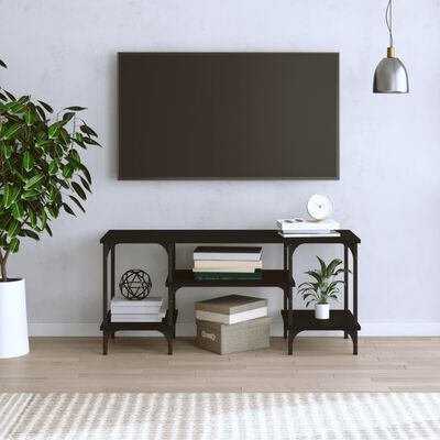 vidaXL TV-benk svart 102x35x45,5 cm konstruert tre