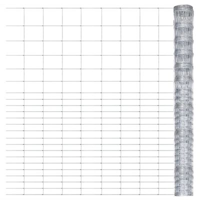 vidaXL Hagegjerde galvanisert stål 50x1,6 m sølv