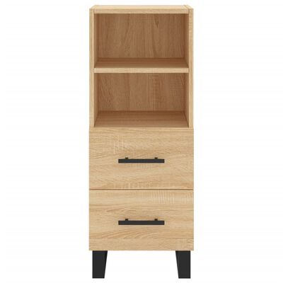 vidaXL Highboard sonoma eik 34,5x34x180 cm konstruert tre