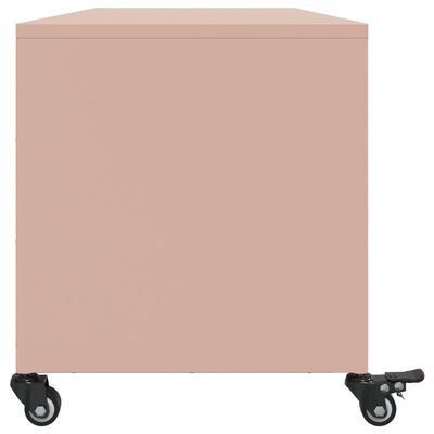 vidaXL TV-benk rosa 100,5x39x43,5 cm stål