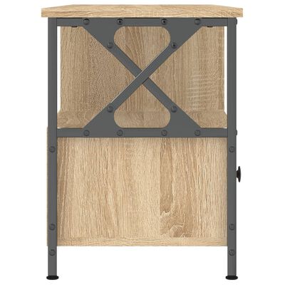 vidaXL TV-benk sonoma eik 102x33x45 cm konstruert tre og jern