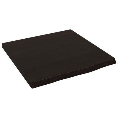 vidaXL Benkeplate til bad mørkebrun 40x40x2 cm behandlet heltre