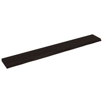 vidaXL Benkeplate til bad mørkebrun 220x30x(2-6) cm behandlet heltre