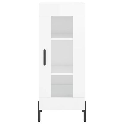 vidaXL Highboard høyglans hvit 34,5x34x180 cm konstruert tre