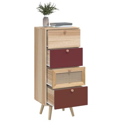 vidaXL Highboard med skuffer 40x30x95 cm konstruert tre