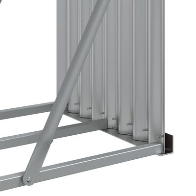 vidaXL Vedholder brun 300x45x100 cm galvanisert stål