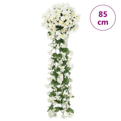 vidaXL Kunstige blomsterkranser 3 stk hvit 250 cm