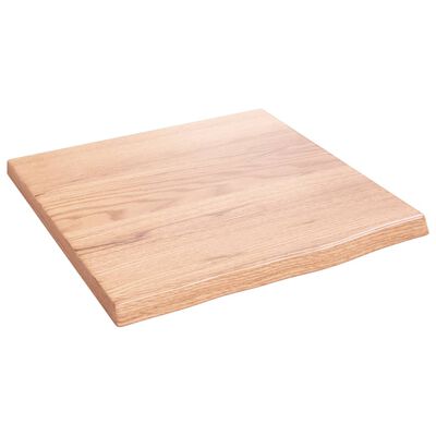 vidaXL Benkeplate til bad lysebrun 40x40x2 cm behandlet heltre