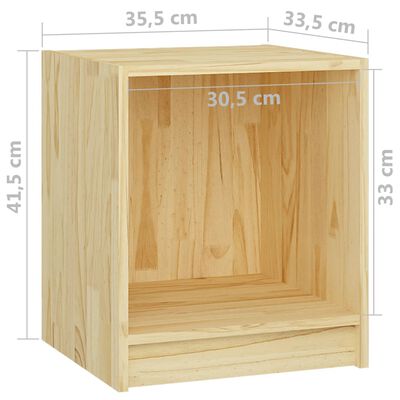 vidaXL Nattbord 2 stk 35,5x33,5x41,5 cm heltre furu