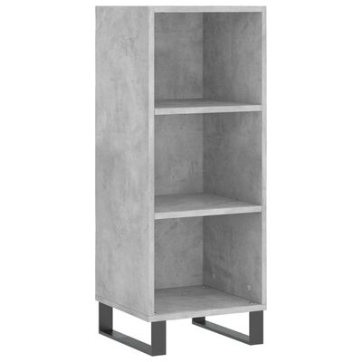 vidaXL Highboard betonggrå 34,5x32,5x180 cm konstruert tre