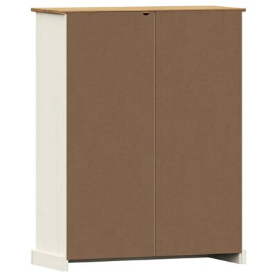 vidaXL Bokhylle VIGO hvit 90x35x114,5 cm heltre furu