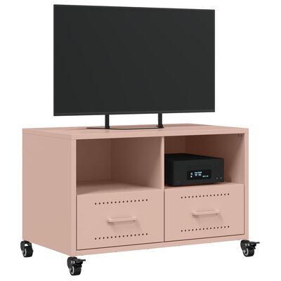 vidaXL TV-benk rosa 68x39x43,5 cm stål