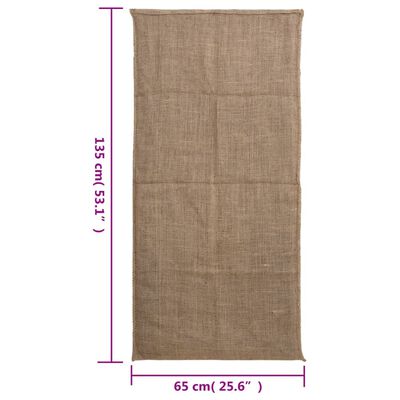 vidaXL Jutesekker 5 stk 65x135 cm 100% jute 220 gsm