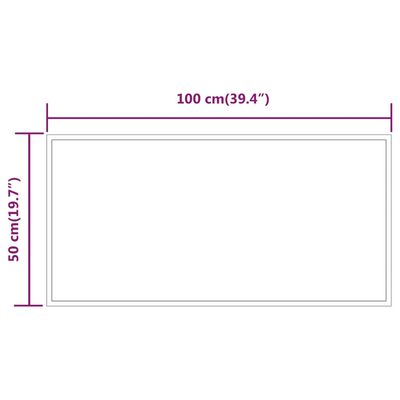 vidaXL Baderomsspeil med LED 50x100 cm