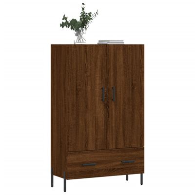 vidaXL Highboard brun eik 69,5x31x115 cm konstruert tre