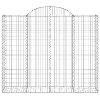 vidaXL Gabionkurver buede 4 stk 200x50x160/180 cm galvanisert jern