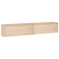 vidaXL Veggskap 2 stk 100x30x35 cm heltre furu