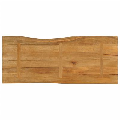 vidaXL Bordplate 140x60x3,8 cm naturlig kant heltre mango