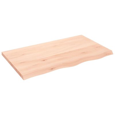 vidaXL Benkeplate til bad 100x60x4 cm ubehandlet heltre