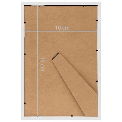 vidaXL Fotorammekollasje for bord 3 stk hvit 10x15 cm MDF