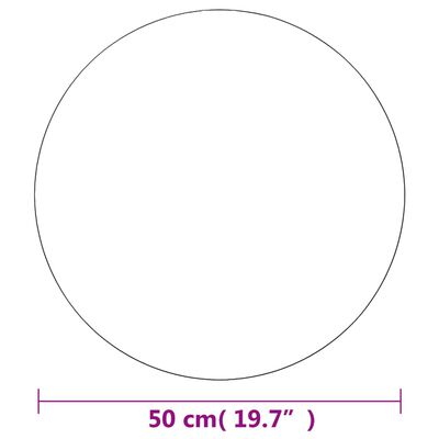 vidaXL Veggspeil 50 cm rundt glass