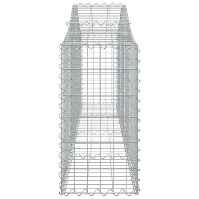 vidaXL Gabionkurver buede 25 stk 200x30x60/80 cm galvanisert jern