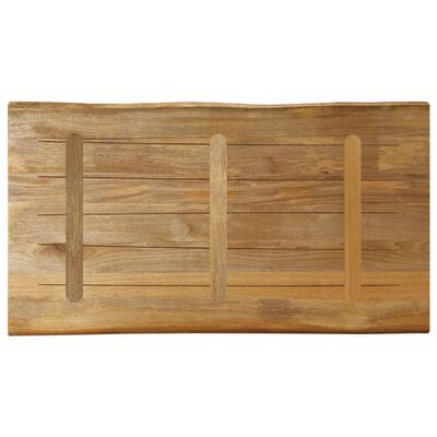 vidaXL Bordplate naturlig kant 100x60x3,8 cm grovt heltre mangotre