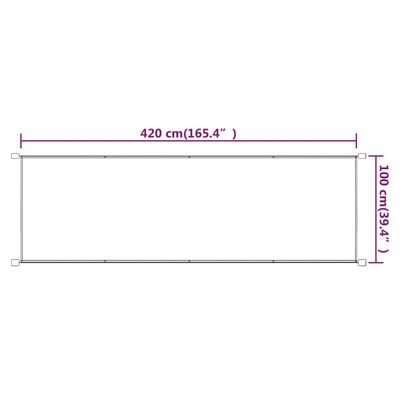 vidaXL Vertikal markise blå 100x420 cm oxfordstoff