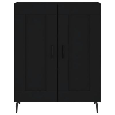 vidaXL Highboard svart 69,5x34x180 cm konstruert tre