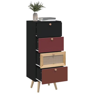 vidaXL Highboard med skuffer 40x30x95 cm konstruert tre