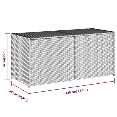 vidaXL Putekasse svart 283L cm polyrotting