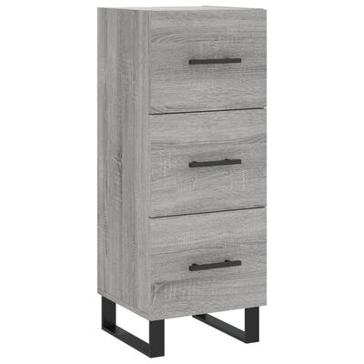 vidaXL Highboard grå sonoma 34,5x34x180 cm konstruert tre