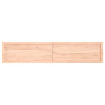 vidaXL Bordplate 200x40x(2-6) cm ubehandlet heltre eik naturlig kant