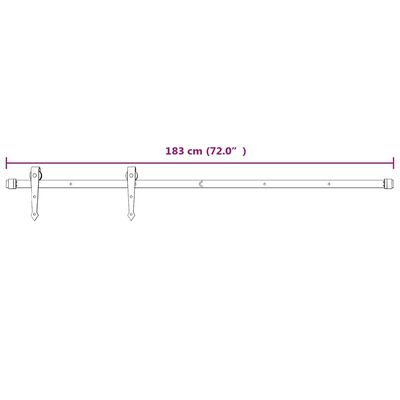 vidaXL Skyvedør med monteringstilbehør 80x210 cm heltre furu