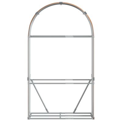 vidaXL Vedholder lysebrun 120x45x210 cm galvanisert stål