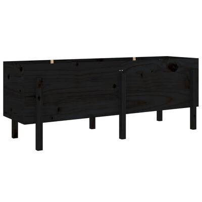 vidaXL Høybed svart 160x50x57 cm heltre gran