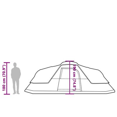 vidaXL Kuppeltelt for camping 11 personer blå vanntett