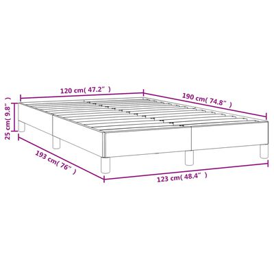 vidaXL Sengeramme cappuccino 120x190 cm kunstlær