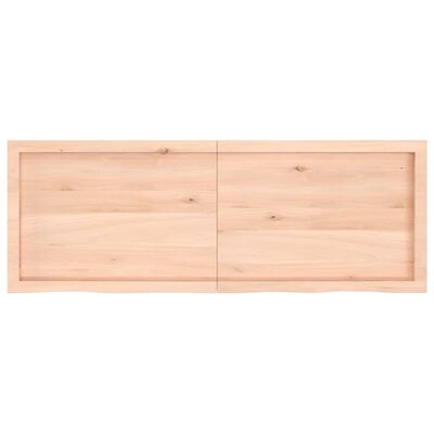 vidaXL Benkeplate til bad 140x50x4 cm ubehandlet heltre