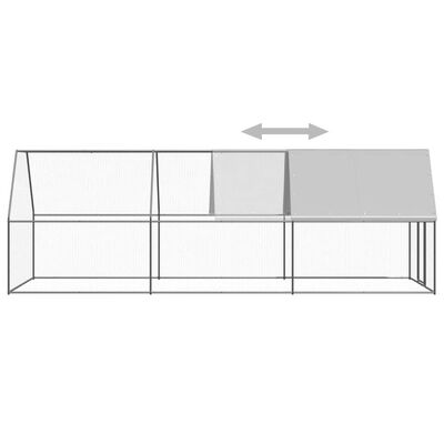 vidaXL Kyllingbur 2x6x2 m galvanisert stål