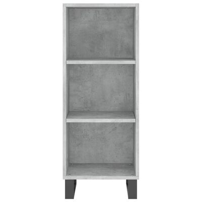 vidaXL Highboard betonggrå 34,5x32,5x180 cm konstruert tre