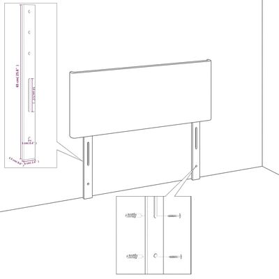 vidaXL Hodegavler 2 stk mørkegrå 72x5x78/88 cm stoff