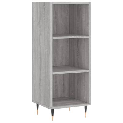 vidaXL Highboard grå sonoma 34,5x34x180 cm konstruert tre