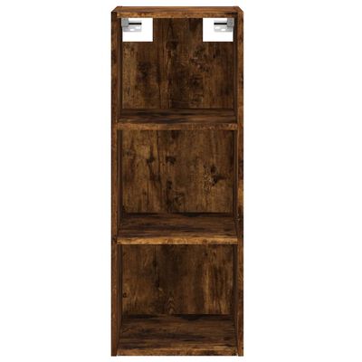 vidaXL Highboard røkt eik 34,5x34x180 cm konstruert tre