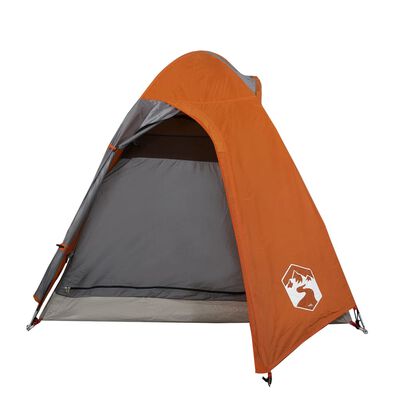 vidaXL Kuppeltelt for camping 2 personer oransje vanntett