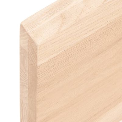 vidaXL Bordplate 80x50x(2-4) cm ubehandlet heltre eik naturlig kant