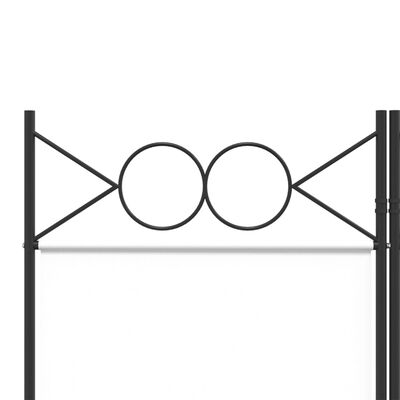 vidaXL Romdeler 4 paneler hvit 160x220 cm stoff