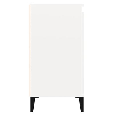 vidaXL Nattbord 2 stk høyglans hvit 40x35x70 cm konstruert tre